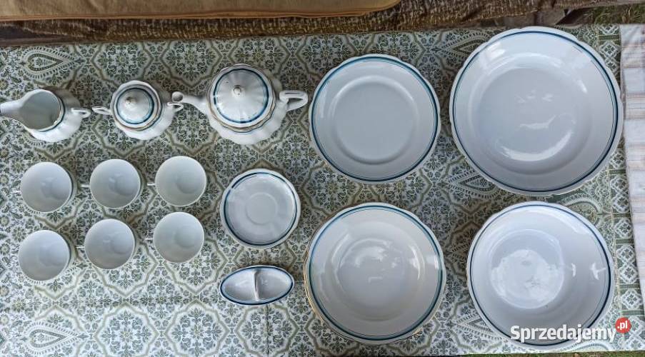 Ok 50 letni porcelanowy serwis obiadowy 6 osób Wieluń sprzedam