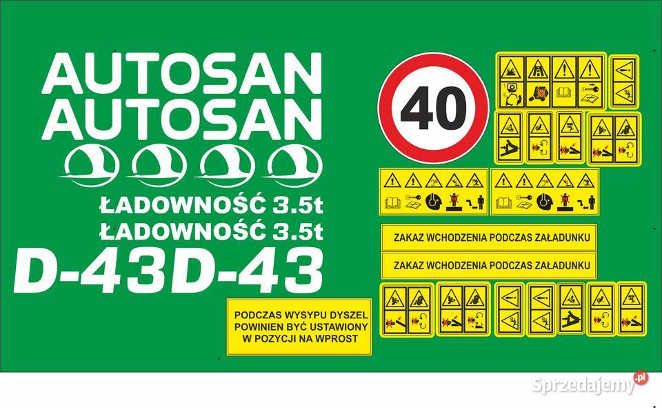 naklejki autosan d43 mocne laminat Bydgoszcz sprzedam
