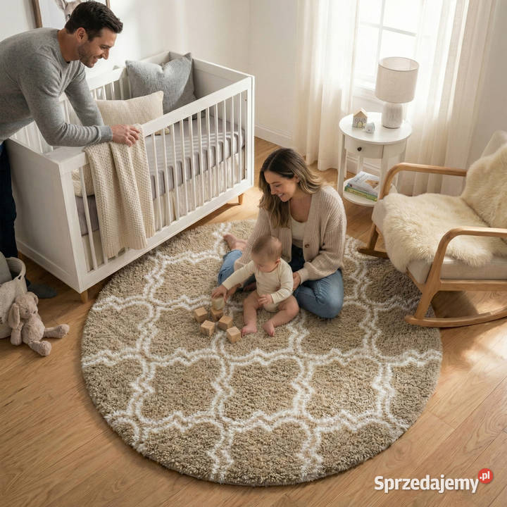 Dywan okrągły do salonu shaggy DECOR Opole