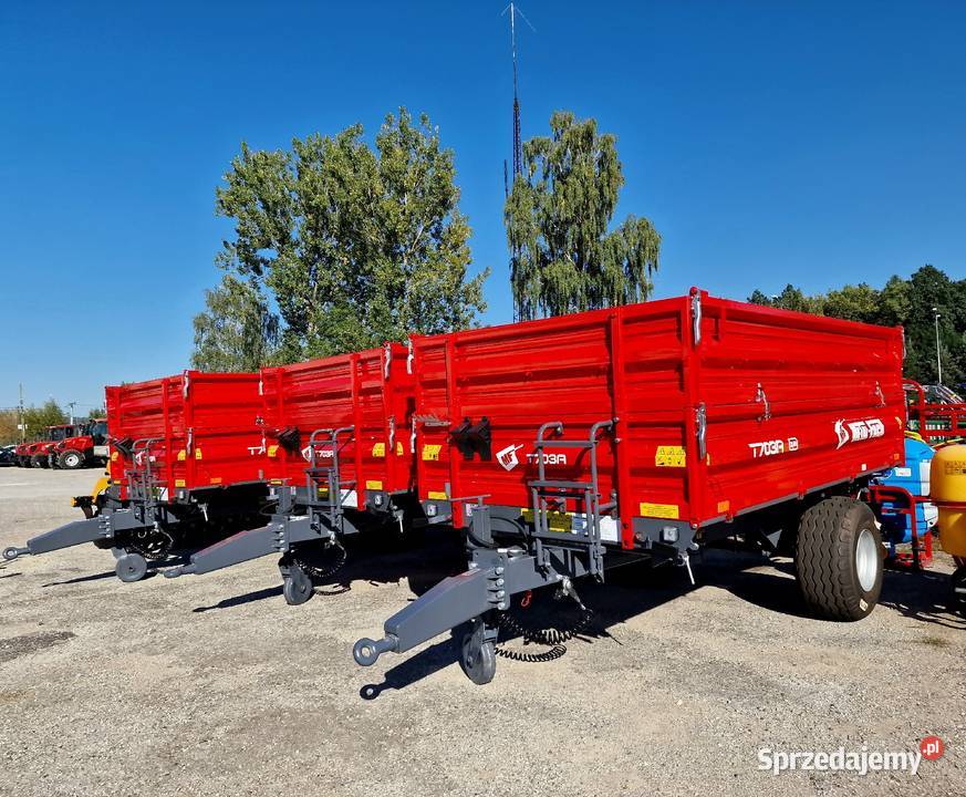 Przyczepa rolnicza jednoosiowa METALFACH 38T 5T Busko-Zdrój