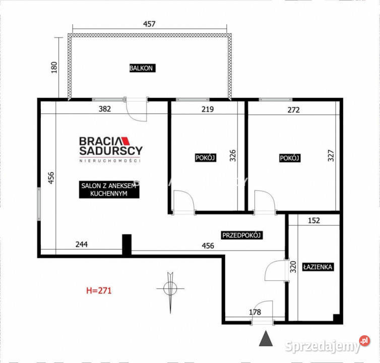 Mieszkanie Zawada 4587m2 3 pokoje Rok budowy 2024