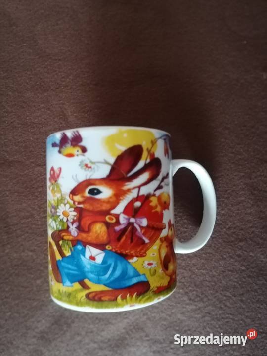 Kubek ceramiczny z zajaczkiem na Wielkanoc Łódź