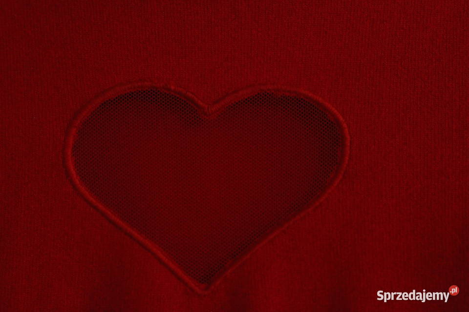 czerwony sweter bluzka HM xs 34 siatka siateczka kujawsko-pomorskie Toruń