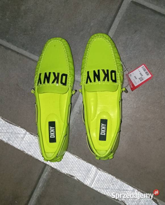 Seledynowe mokasyny damskie DKNY dolnośląskie Jelenia Góra