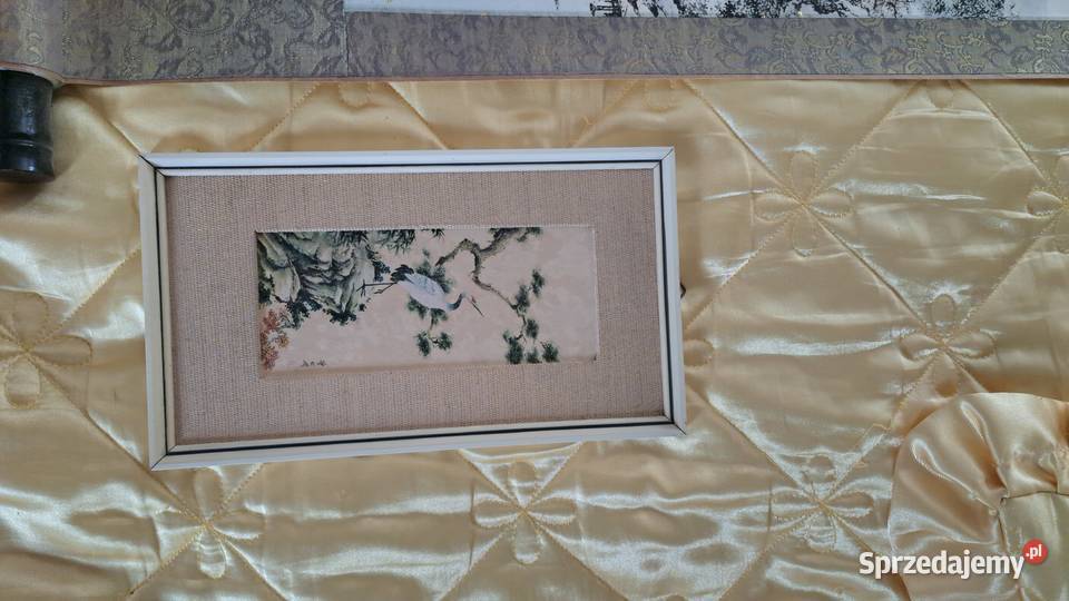 zwój jedwab wyszywany Antyki mazowieckie Warszawa