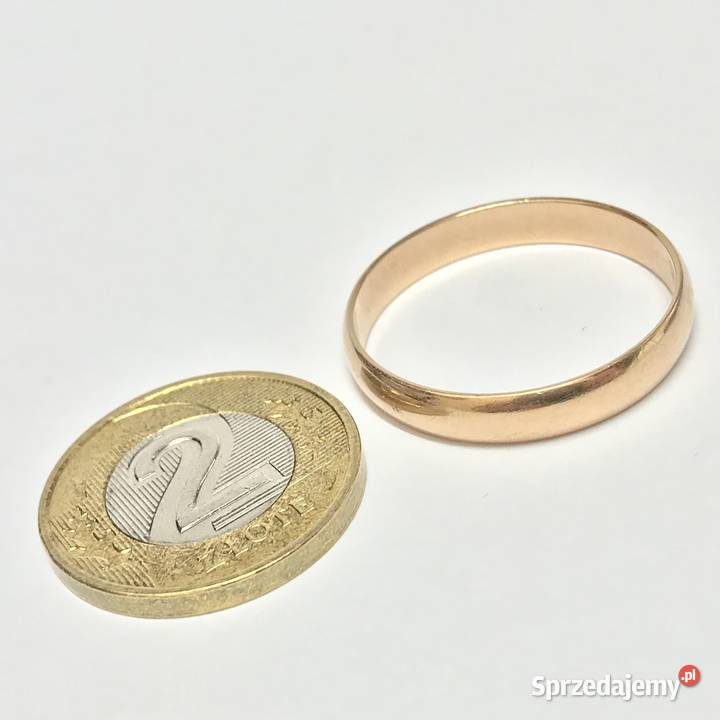 Złota OBRĄCZKA damska 14K wąska KLASYCZNA cud mazowieckie Warszawa