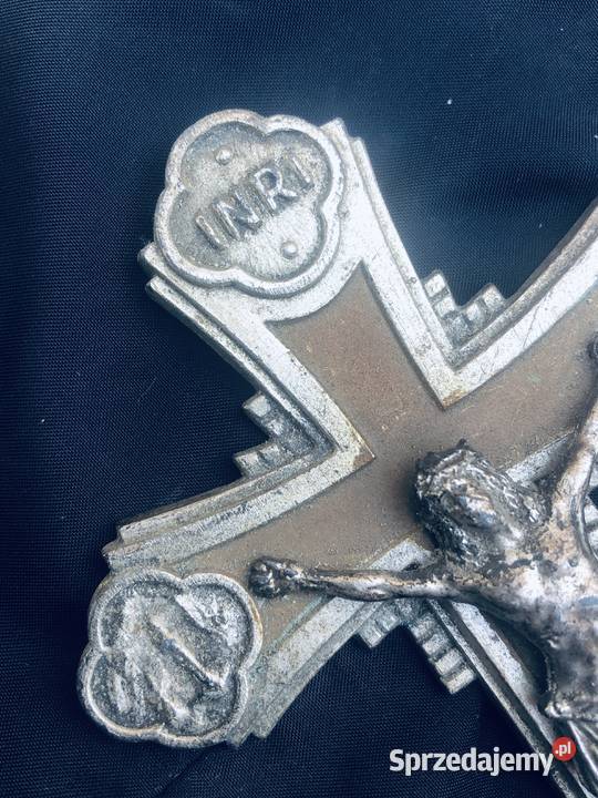 Zabytkowy Krzyż sygnowany z Lourdes Łowicz