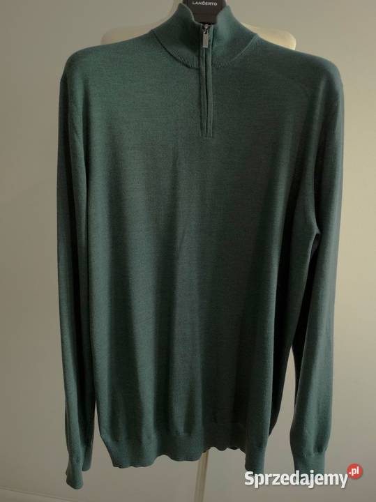 Sweter Męski Wełniany 100 Wełna Merino Fine Łomża