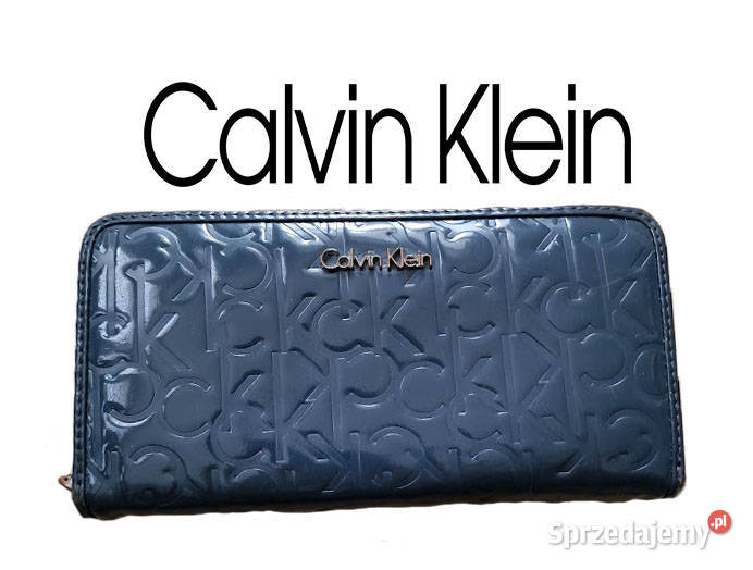 Calvin Klein portfel skóra ekologiczna czarny Dla kobiet warmińsko-mazurskie Olsztyn