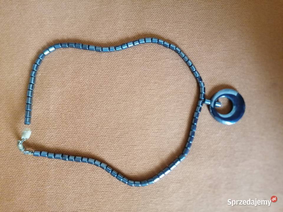 Naszyjnik okalający szyję z hematytów Łódź