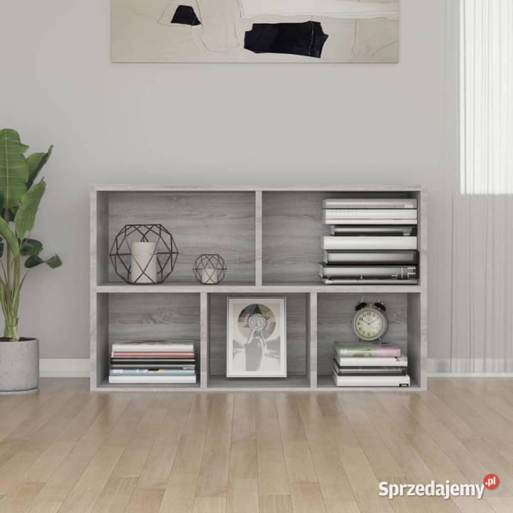 Regał na książkiszafka szary dąb sonoma 50x25x80