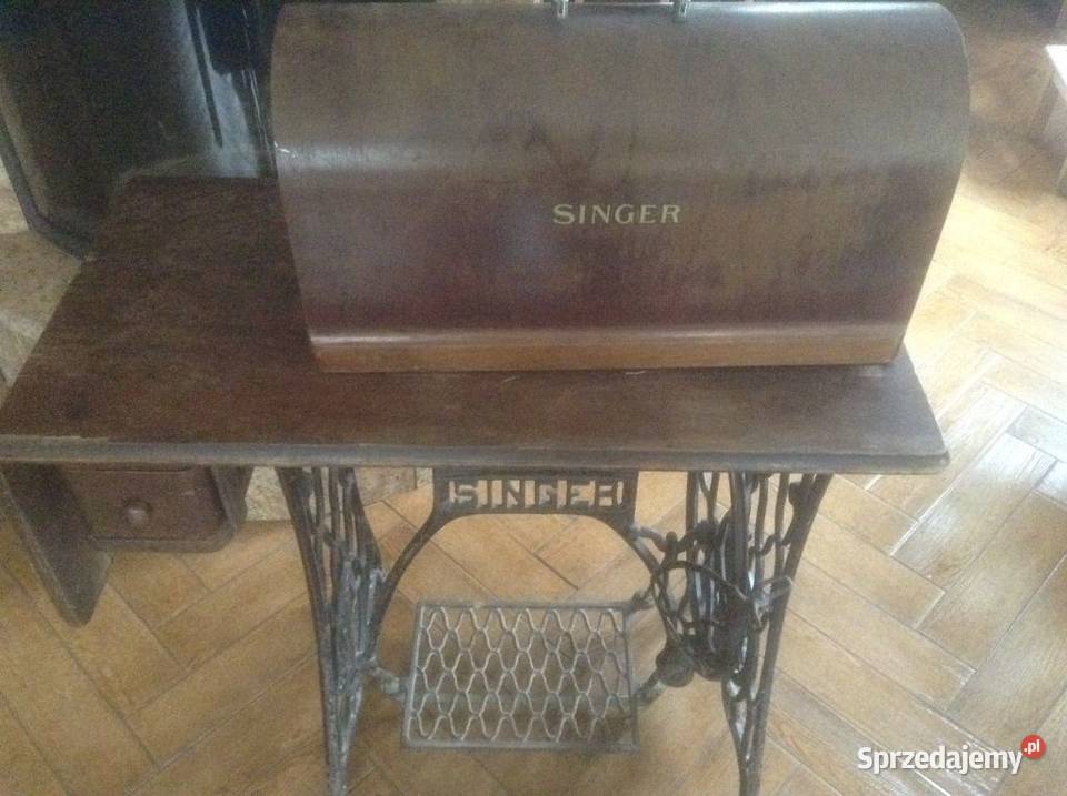 SINGER stara maszyna do szycia na postumencie Antyki Opole