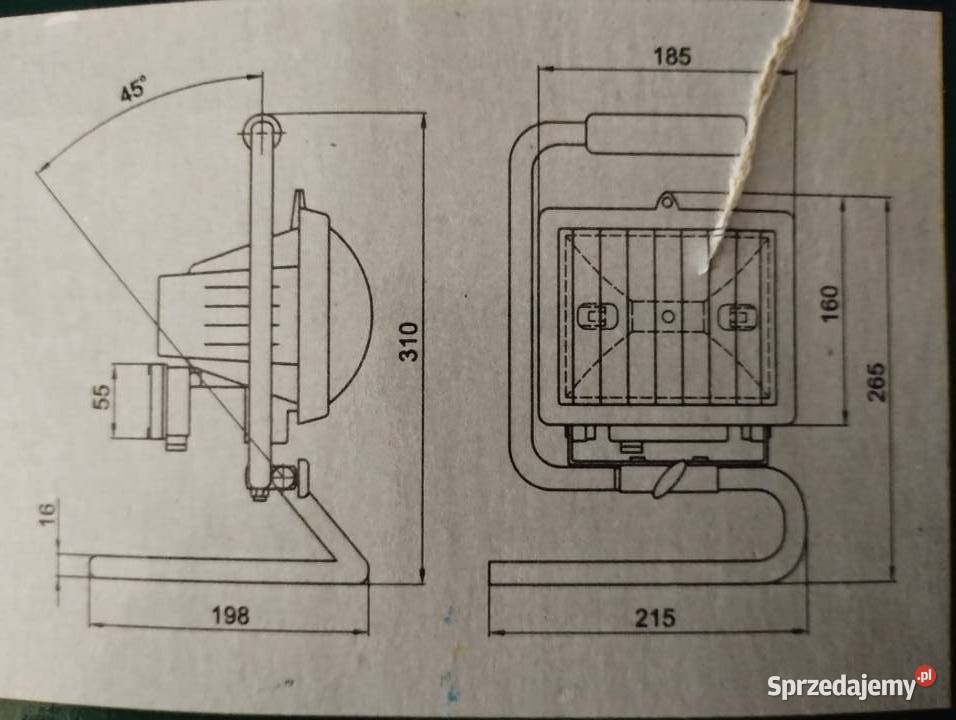 Naświetlacz halogenowy przenośny 500W Olkusz