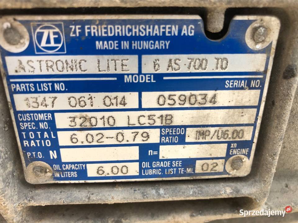 SKRZYNIA BIEGÓW RENAULT TRUCKS D ZF 30 177