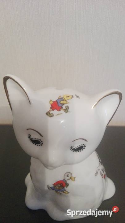 Skarbonka Kotek Nowa porcelana Fine China Warpechy Stare