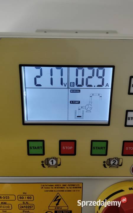jednofazowy kontroler 2pompsilników 2x03722kw
