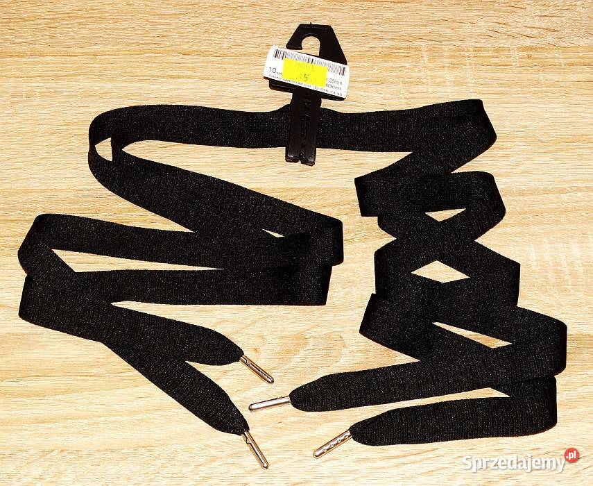 Sznurówki czarne długość 130140 szerokość 20 mm