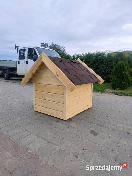 Drewniana Buda Psa 80 x 65 Ocieplana Podłoga wielkopolskie Witkowo