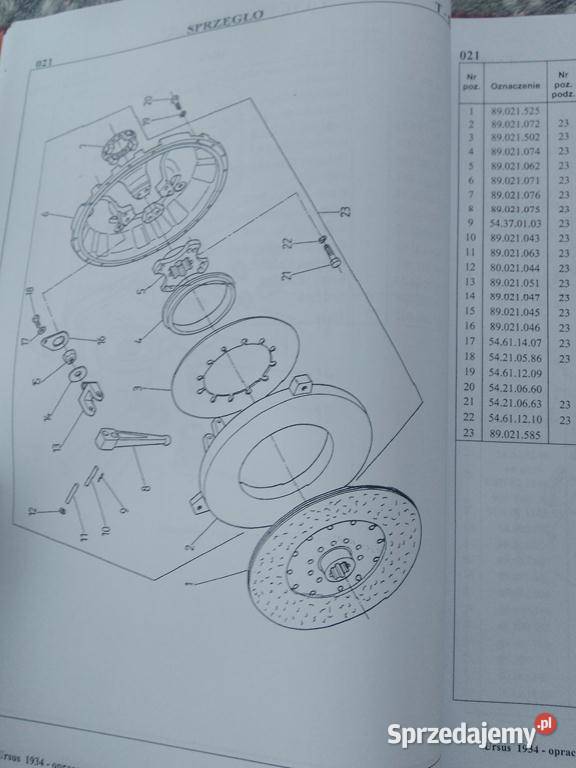 Katalog części Ursus 1934 oryginał Lublin sprzedam