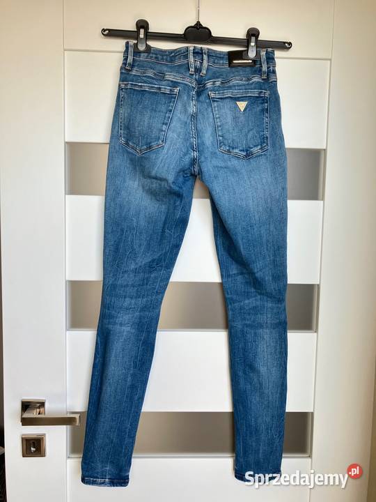 Jeansy spodnie damskie Guess skinny rurki Dżins Nisko