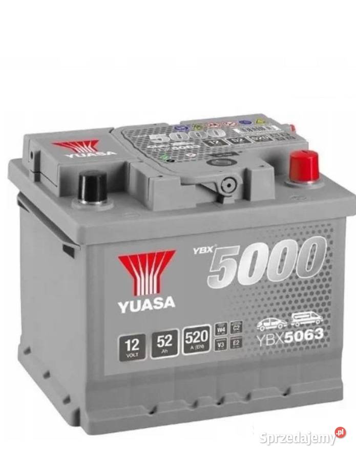 Akumulator Yuasa Silver 12V 52Ah 520A Prawy Plus Rzeszów