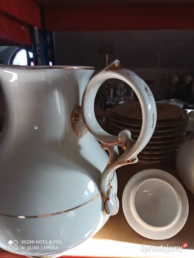 Dzbanek do czekolady C T Biało Złoty Syg w Gdańsk