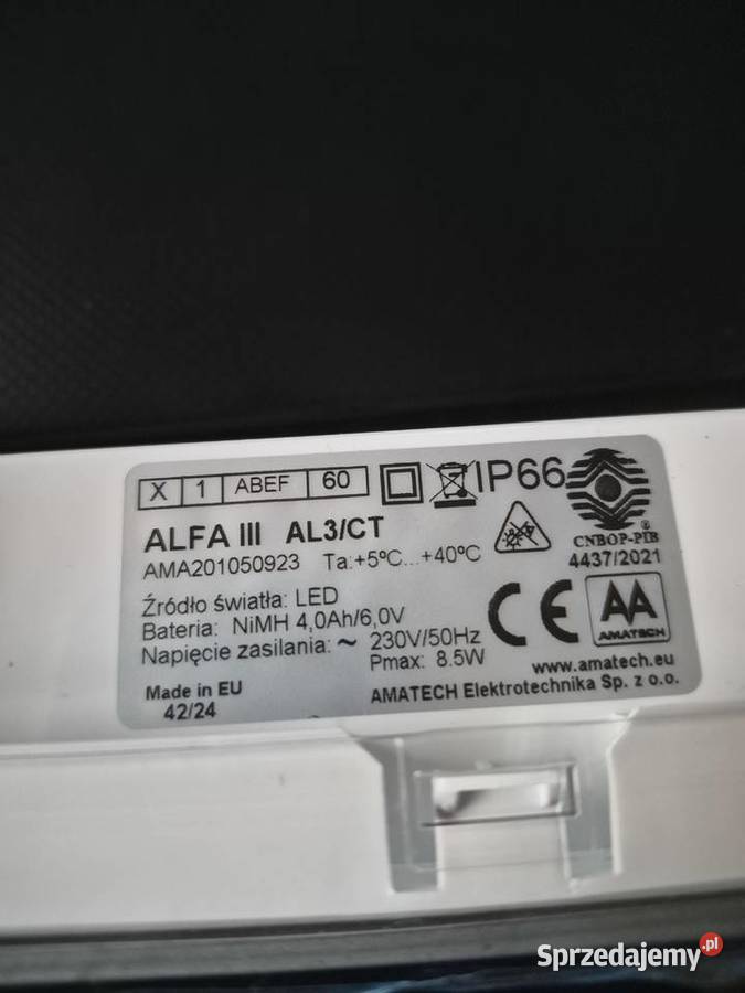 Profesjonalna oprawa awaryjna Intelight ALFA III Dom i Ogród