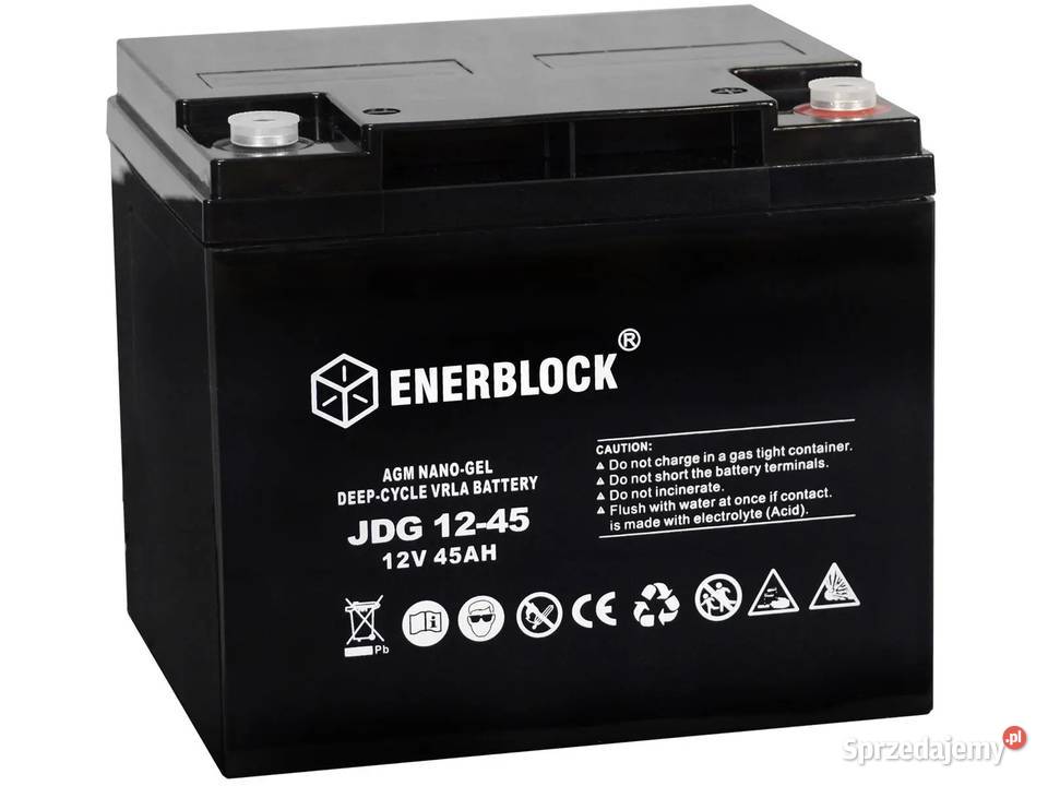 Akumulator ENERBLOCK AGM GEL 12V 45Ah Tczew