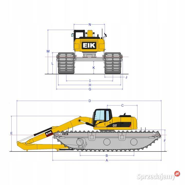 Podwozie pontonowe EIK AM 80 do koparki 7 8 ton Koszalin