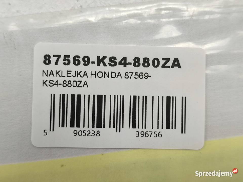 NAKLEJKA PASEK LEWY CZACHA HONDA CN250 1 1994 Emblematy lubelskie