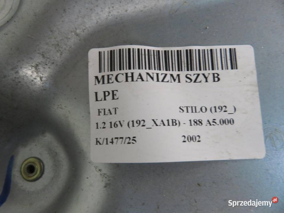 PODNOŚNIK SZYBY LEWY PRZEDNI FIAT STILO