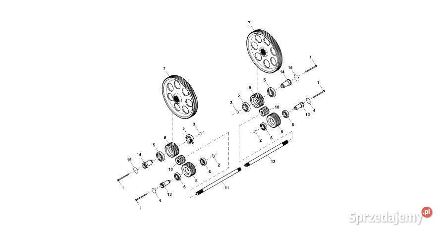 John Deere 9470RX Wał R561014 Oś przednia i wielkopolskie sprzedam