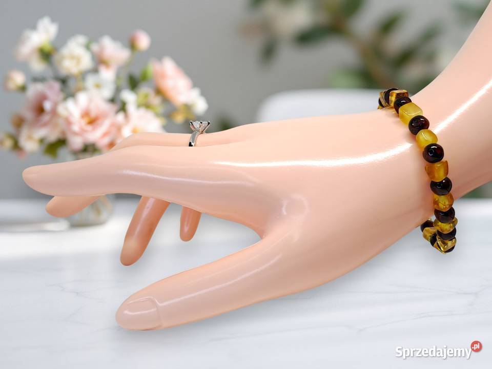 Bransoletka BURSZTYN bałtycki kostka Warszawa