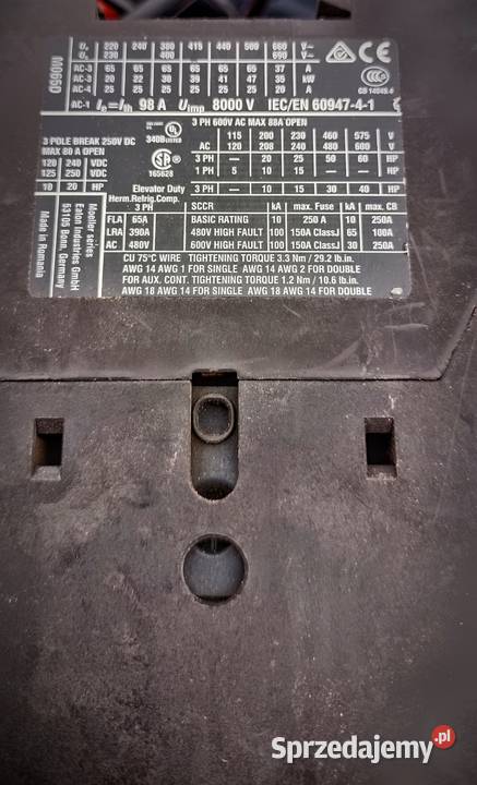 Stycznik mocy Eaton seria DILM 2 sztuki Gorzów Wielkopolski