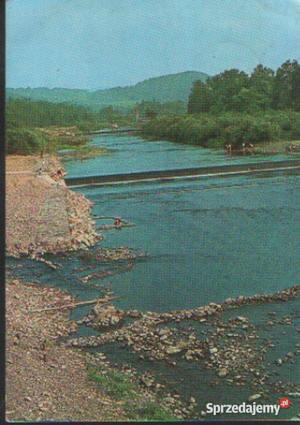 Kart Poczt Ustroń progi wodne na Wiśle kas 1974 śląskie Gliwice