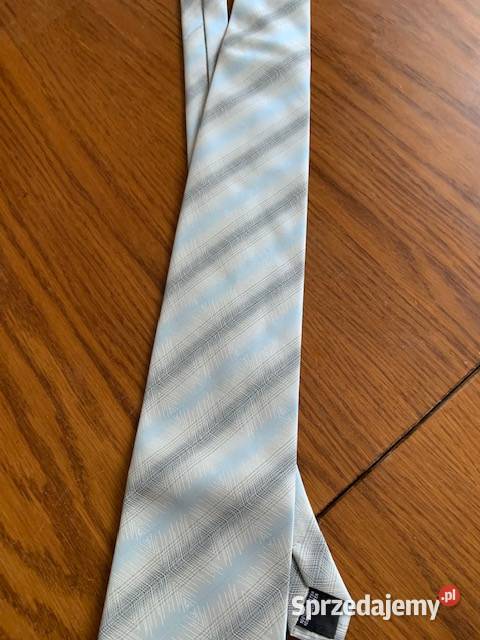 Krawat szarobłękitny Franco Feruzzi w paski Częstochowa sprzedam