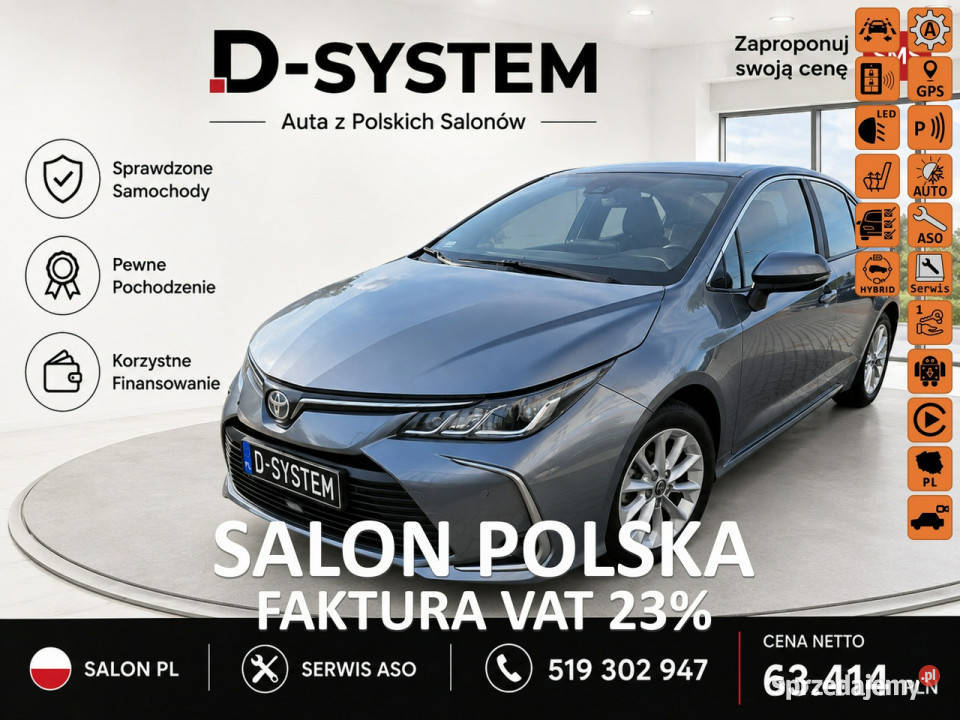 Toyota Corolla 22 Salon Polska 18 HYBRID 1wł z światła przeciwmgielne Corolla Białystok