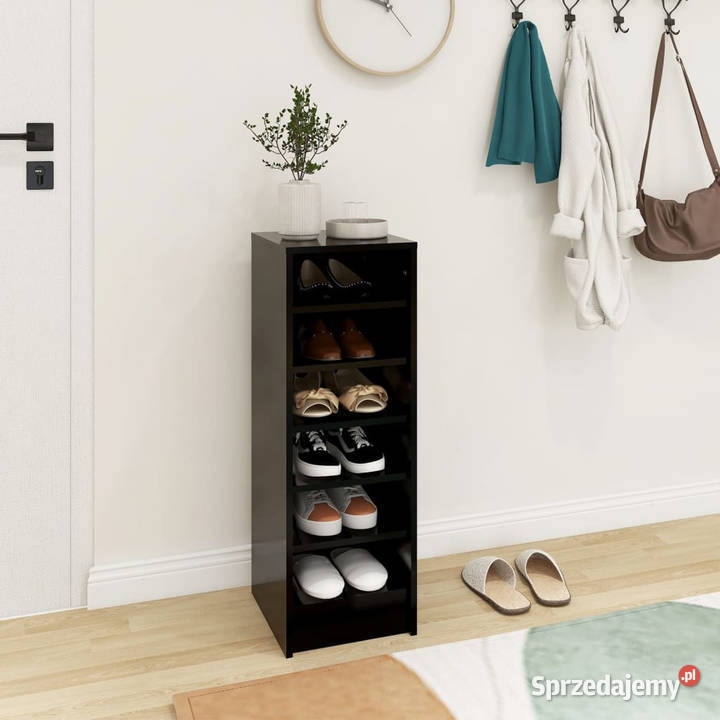 Szafka na buty czarna 315x35x90 materiał