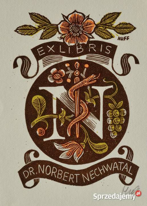 zbiór 6 exlibrisów Hermann Huffert lata 7080 Wrocław sprzedam