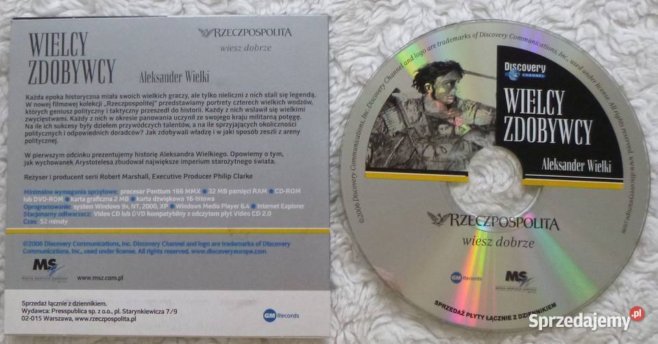 VCD film dokumentalny Aleksander Wielki Filmy mazowieckie Warszawa