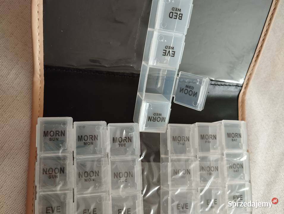 Pojemnik na tabletki na tydzień 4 razy dziennie Częstochowa sprzedam