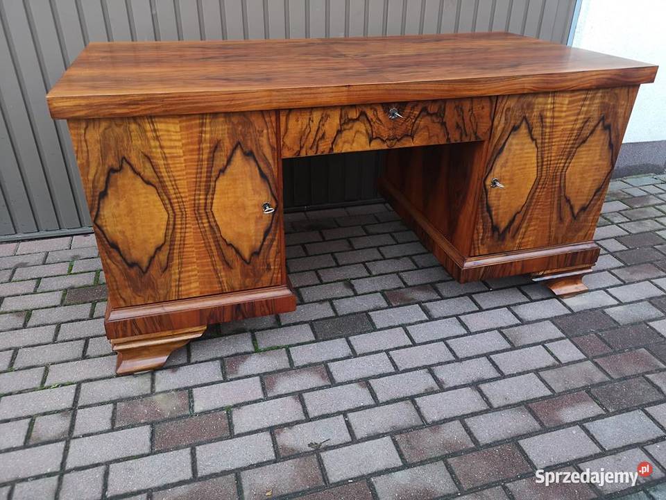 Biurko ARTDECO Orzech Zgrabne Stare Antyk