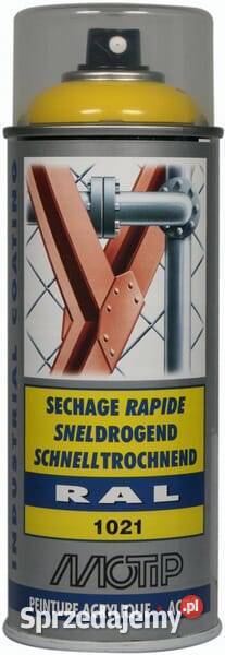Lakier akrylowy w sprayu RAL 1021 żółty kadmowy małopolskie Kamionna