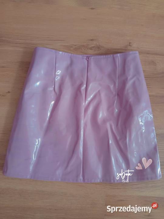 Lakierowana spódniczka Honey Punch różowy mazowieckie Warszawa