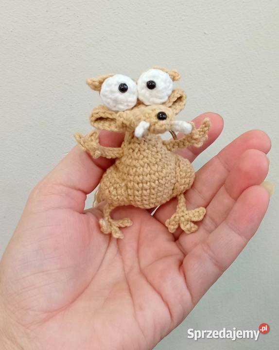 Scrat wykonany na szydełku brelok zawieszka Łask sprzedam