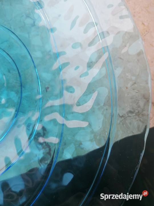 Misa patera z lazurowego szkła