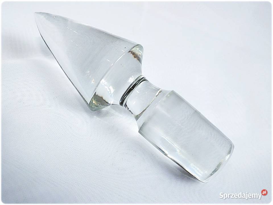 Stary szklany korek do karafki szpiczasty Porcelana i szkło Żary sprzedam
