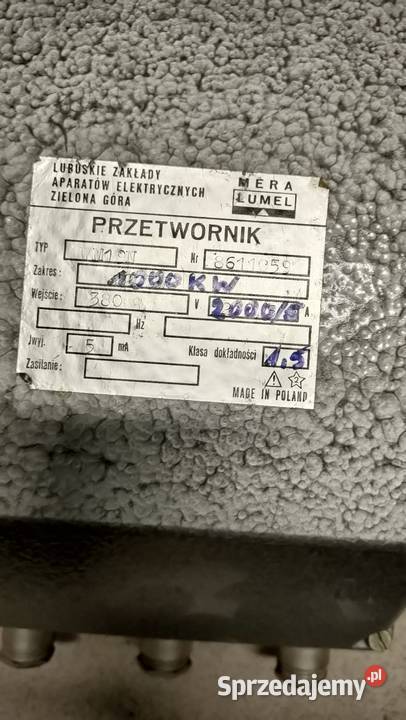 Przetwornik 1000 kW typ WM19N Lumel Mera Szczecin