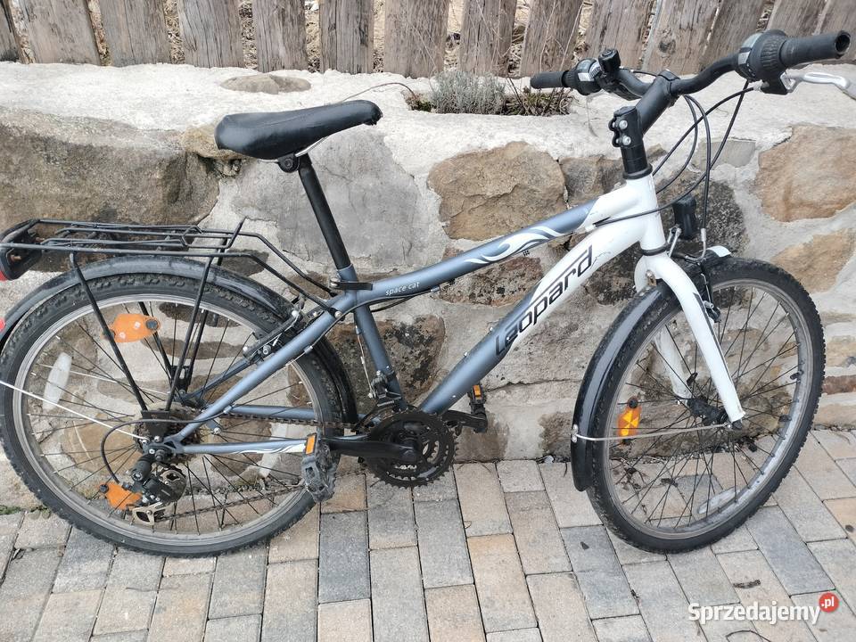 Leopard space cat biało siwy rower chłopięcy Urszulin