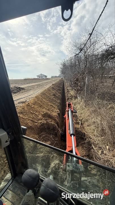 Minikoparka przyłącza wodno kanalizacyjne wielkopolskie Piła